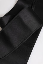 Dolce & Gabbana Black Satin Wide Waist Belt