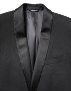 Dolce & Gabbana Black Single Breasted Men Coat MARTINI Blazer