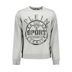 Plein Sport Gray Cotton Mens Sweater