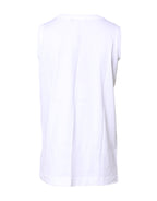 Dolce & Gabbana White Cotton Sleeveless Crew Neck T-shirt
