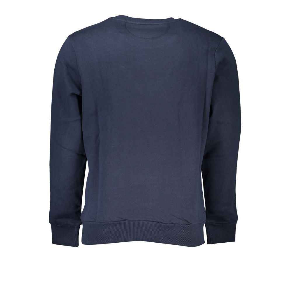 La Martina Blue Cotton Men Sweater