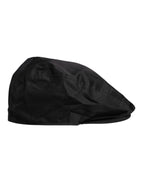 Dolce & Gabbana Black Cotton Newsboy Capello Cabbie Hat