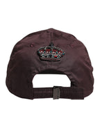 Dolce & Gabbana Brown Cotton DG Crown 6 Panels Baseball Cap