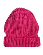 Dolce & Gabbana Pink Solid Wool Knitted Winter Beanie Hat
