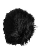 Dolce & Gabbana Black Faux Fur Bucket Hat