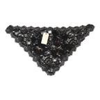 Dolce & Gabbana Black Lace Floral Applique Cotton Veil Hat