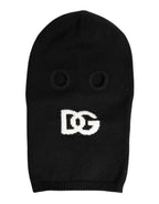 Dolce & Gabbana Black Cashmere Knitted Ski Mask Balaclava Hat