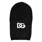 Dolce & Gabbana Black Cashmere Knitted Ski Mask Balaclava Hat