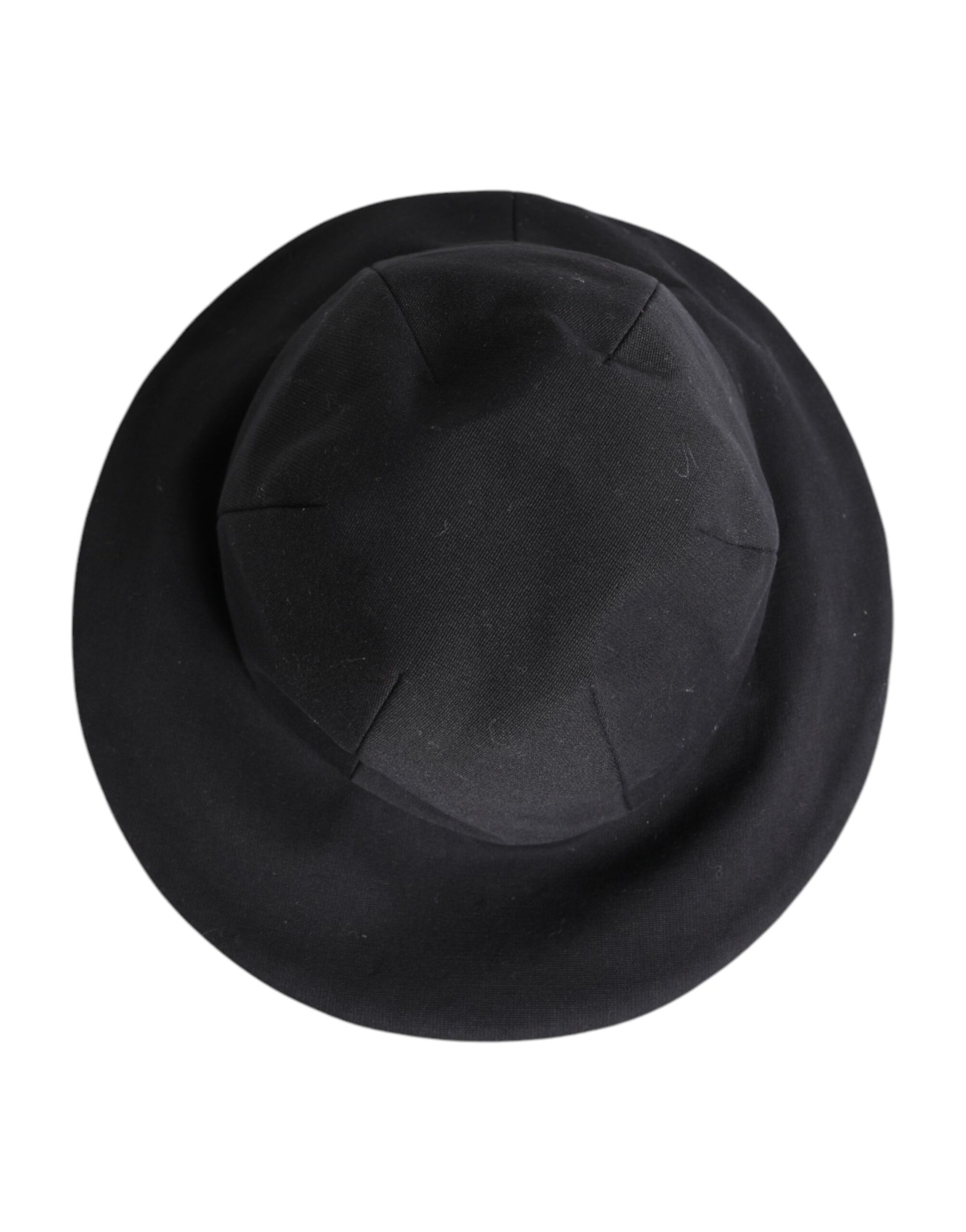Dolce & Gabbana Black Cotton Wide Brim Bucket Hat