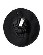 Dolce & Gabbana Black Cotton Wide Brim Bucket Hat