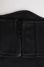 Dolce & Gabbana Black Cotton Waist Tuxedo Belt Cummerbund
