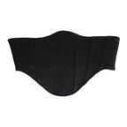 Dolce & Gabbana Black Cotton Waist Tuxedo Belt Cummerbund