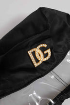 Dolce & Gabbana Black Nylon PVC DG Logo Bucket Hat