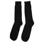 Dolce & Gabbana Black Solid Cotton Mid Calf Men Socks