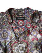 Dolce & Gabbana Multicolor Royal Bee Crown Trench Coat Jacket