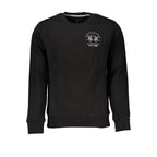 La Martina Black Cotton Men Sweater