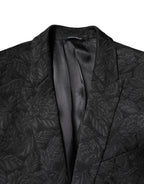 Dolce & Gabbana Black MARTINI Brocade Single Breasted Blazer