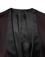 Dolce & Gabbana Maroon Wool Waistcoat Dress Formal Vest