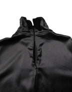 Dolce & Gabbana Black Silk Turtleneck Men Pullover Sweater