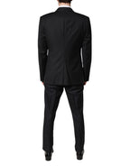 Dolce & Gabbana Black Double Breasted Formal 3 Piece Suit