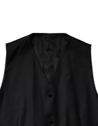 Dolce & Gabbana Black Double Breasted Formal 3 Piece Suit