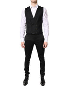 Dolce & Gabbana Black Single Breasted Formal Blazer with Vest