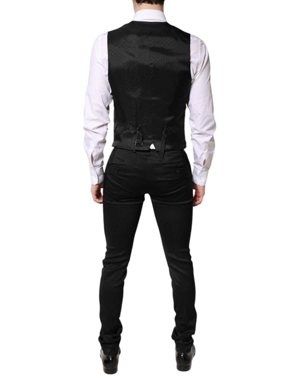 Dolce & Gabbana Black Single Breasted Formal Blazer with Vest