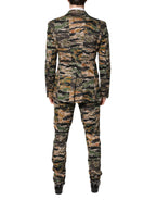 Dolce & Gabbana Multicolor TAORMINA Single Breasted 2 Piece Suit