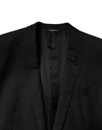 Dolce & Gabbana Black Wool Single Breasted 2 Piece Suit