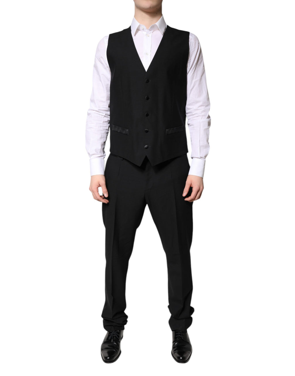 Dolce & Gabbana Black Single Breasted Formal 3 Piece Suit
