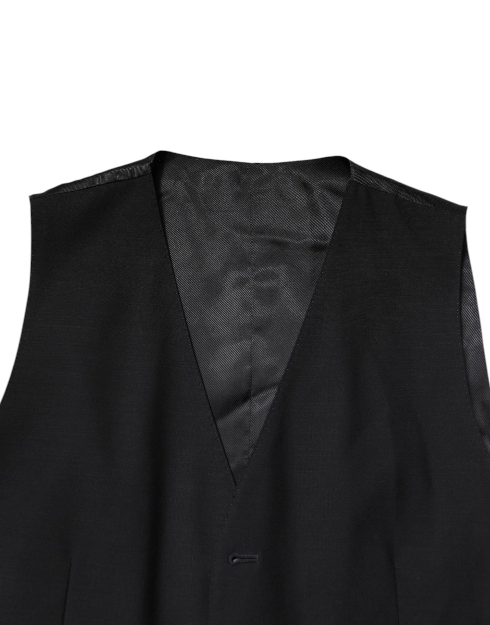 Dolce & Gabbana Black Single Breasted Formal 3 Piece Suit