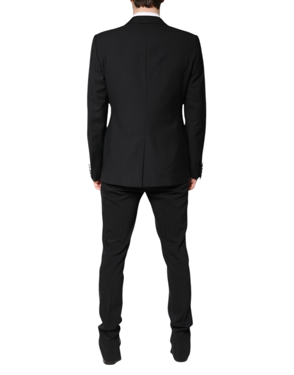 Dolce & Gabbana Black Wool Single Breasted 2 Piece Suit