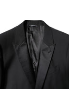 Dolce & Gabbana Black Wool Single Breasted 2 Piece Suit