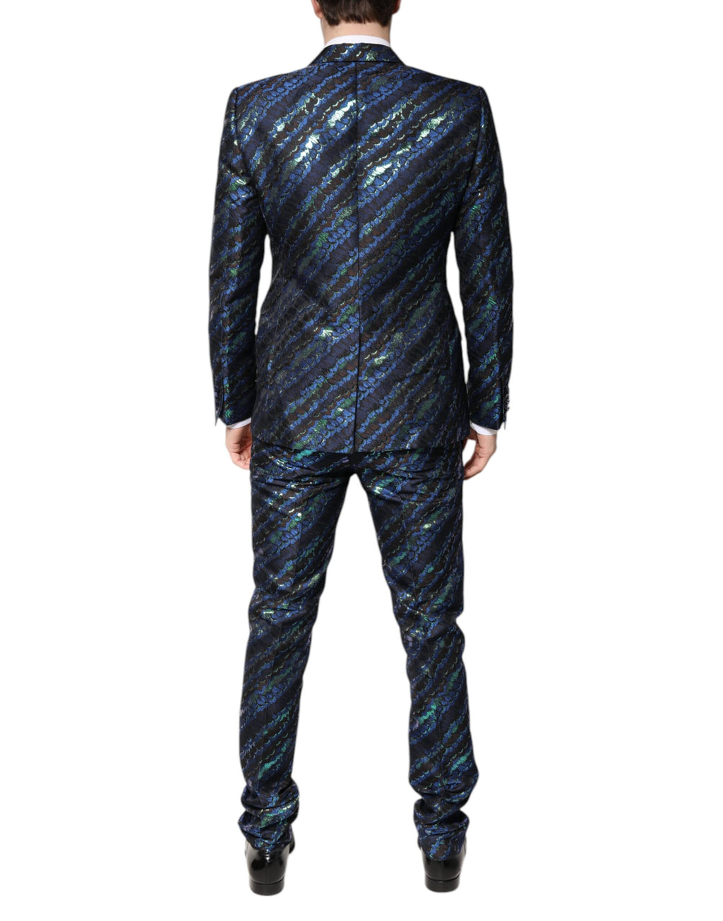 Dolce & Gabbana Multicolor Polyester Jacquard 2 Piece Suit
