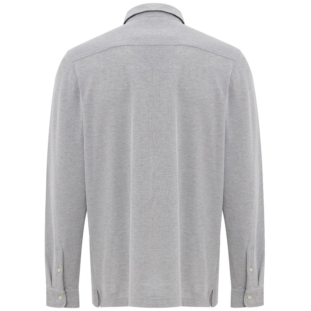 Corneliani Gray Cotton Shirt