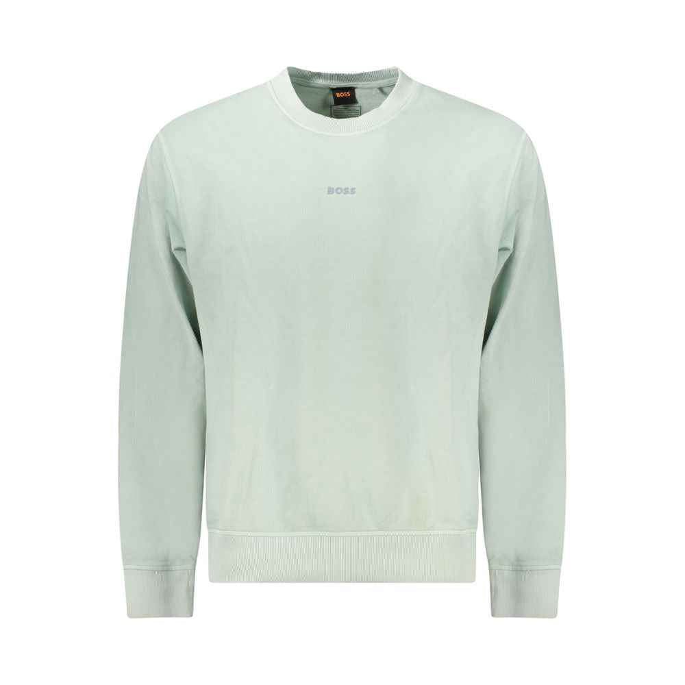 Hugo Boss Green Cotton Men Sweater