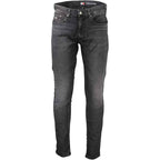 Tommy Hilfiger Black Cotton Slim Men Jeans