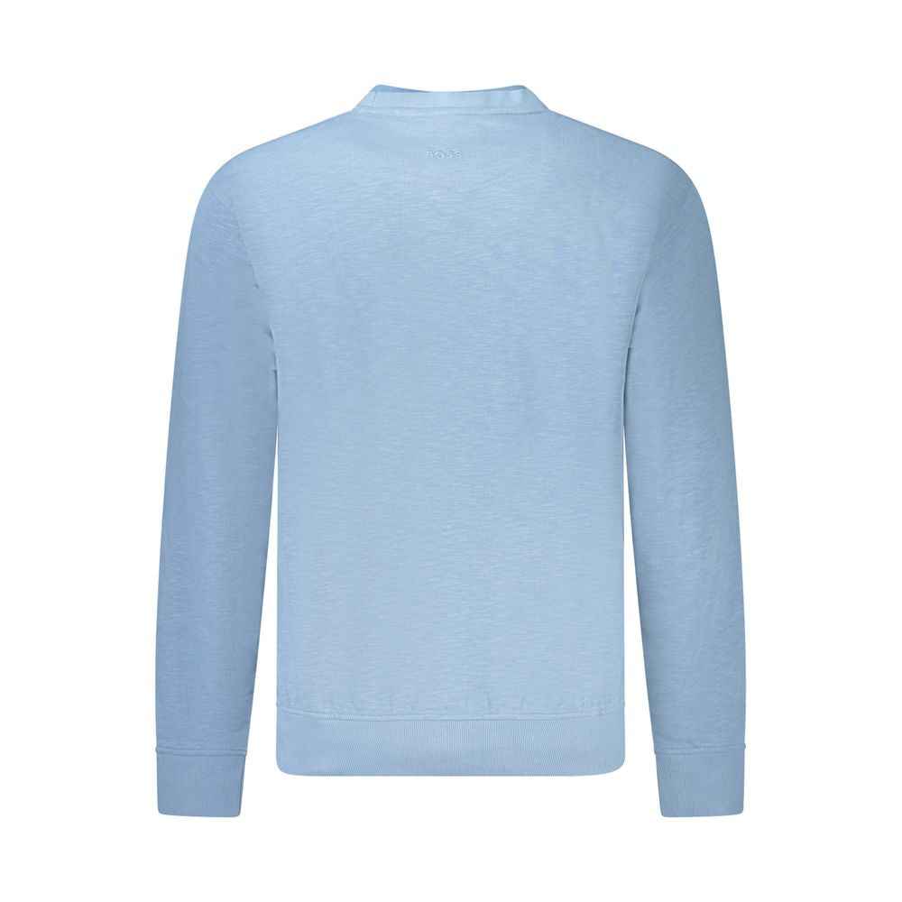 Hugo Boss Blue Cotton Men Sweater