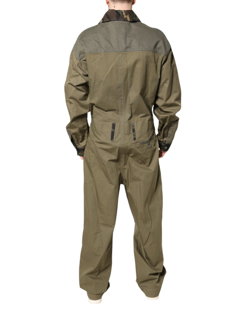 Dolce & Gabbana Brown Cotton Stretch Shirt Pants Casual Set