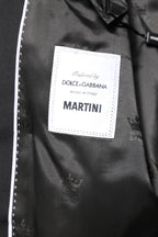 Dolce & Gabbana Black MARTINI Double Breasted Coat Blazer