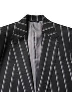 Dolce & Gabbana Black Striped SICILIA Formal 2 Piece Suit