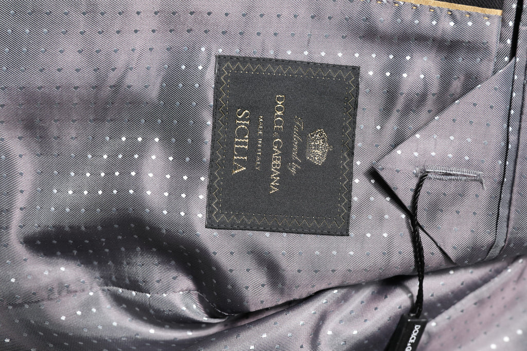 Dolce & Gabbana Black Striped SICILIA Formal 2 Piece Suit