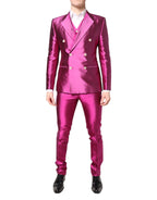 Dolce & Gabbana Pink SICILIA Double Breasted 3 Piece Suit