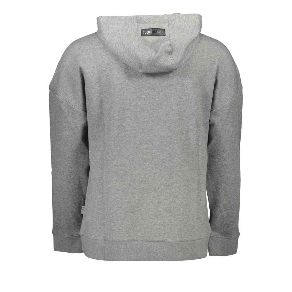 Plein Sport Gray Cotton Men Sweater