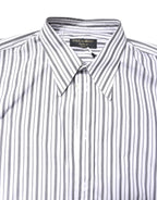 Dolce & Gabbana White Black Stripe Button Down Casual Shirt