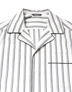 Dolce & Gabbana White Stripes Lounge Pajama Sleepwear Shirt