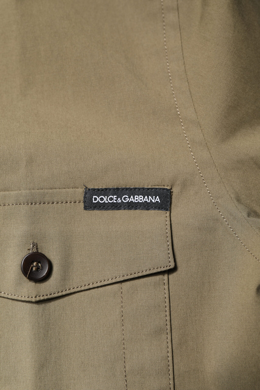 Dolce & Gabbana Brown Cotton Stretch Casual Long Sleeves Shirt