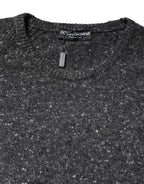 Dolce & Gabbana Gray Wool Knitted Round Neck Pullover Sweater