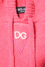 Dolce & Gabbana Red Cotton Knit Hooded Men Pullover Sweater