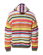 Dolce & Gabbana Multicolor Cotton Hooded Pullover Sweater